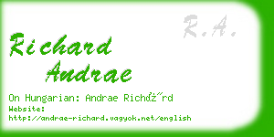 richard andrae business card